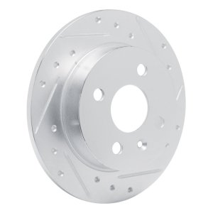 Chevrolet ASTRA Brake Rotor - Rear Right - R1 Concepts - Drilled & Slotted - Silver - `00-`05